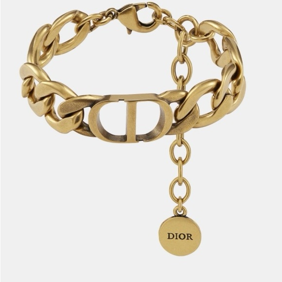 Dior 30 Montaigne Bracelet Antique Gold Finish Metal - Picture 1 of 5